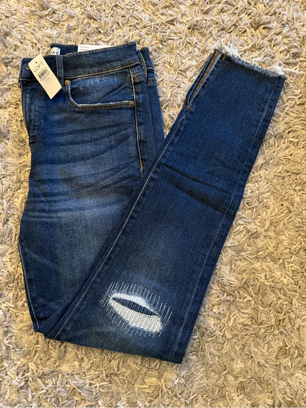 LOFT Blue High-Rise The Skinny Jeans - Size 27